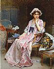 Garreta Paintings - The Reluctant Mistress by Raimundo de Madrazo y Garreta